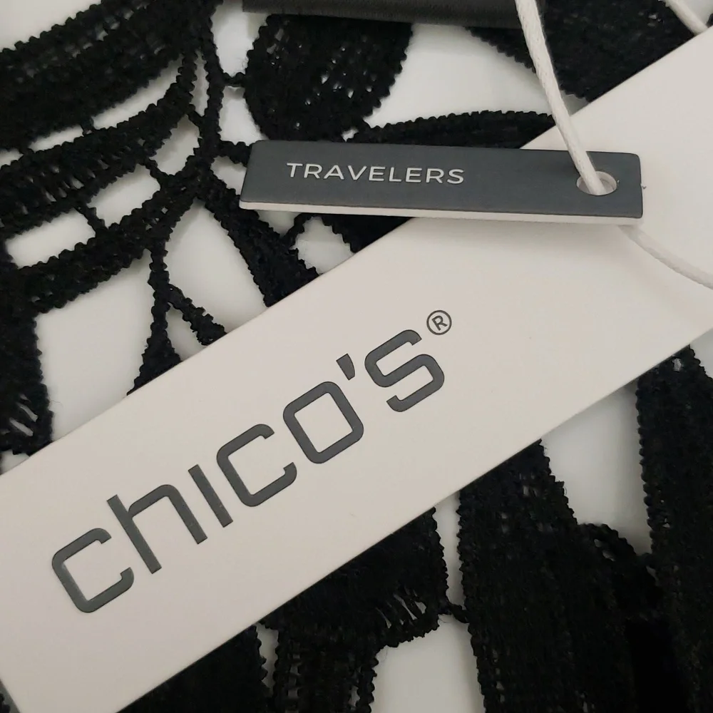 NWT Chico's Black Lace Travelers Overlay - Picture 7 of 9